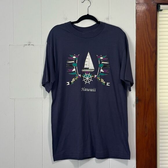 Vintage Single Stitch Hawaii Graphic T-shirt Size Large - Picture 1 of 5